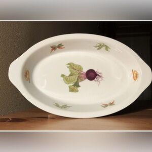 Vintage Andrea Sadek Vegetable Design Casserole Bakeware Dish